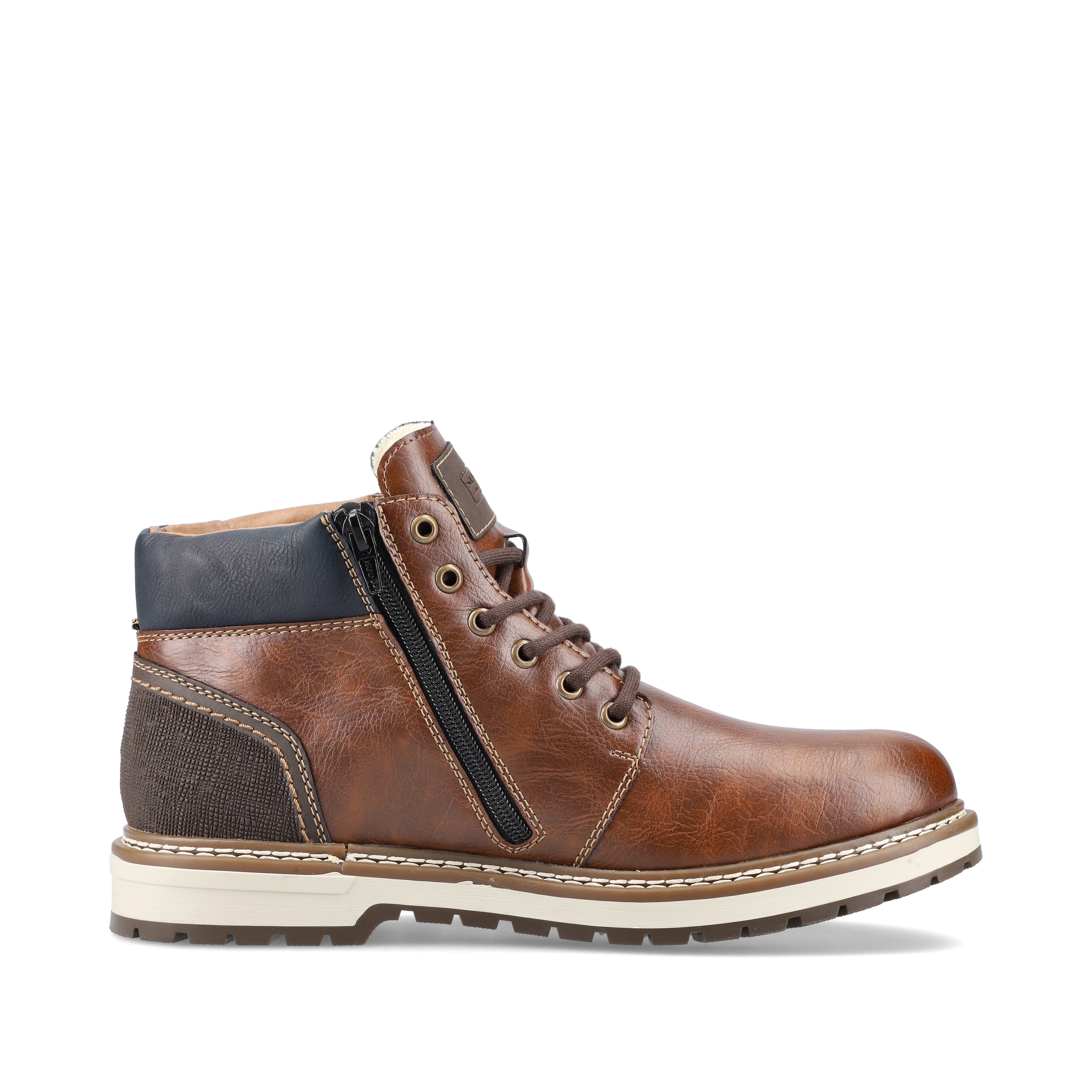 Rieker Herren Schnürstiefel kastanienbraun