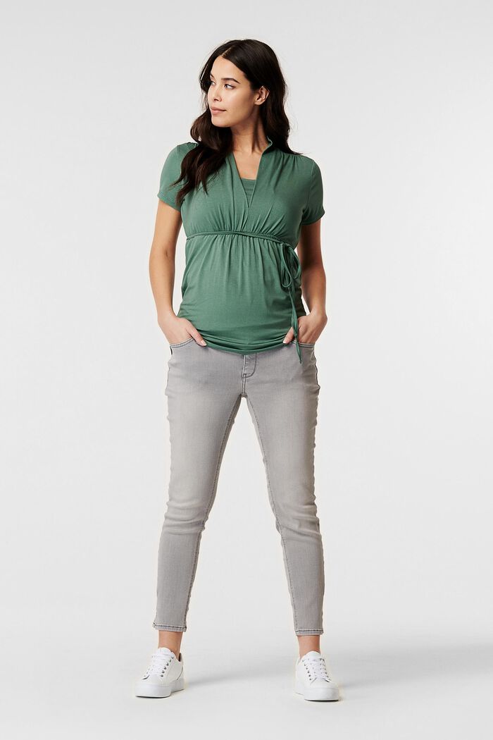 T-Shirt mit V-Ausschnitt, LENZING™ ECOVERO™