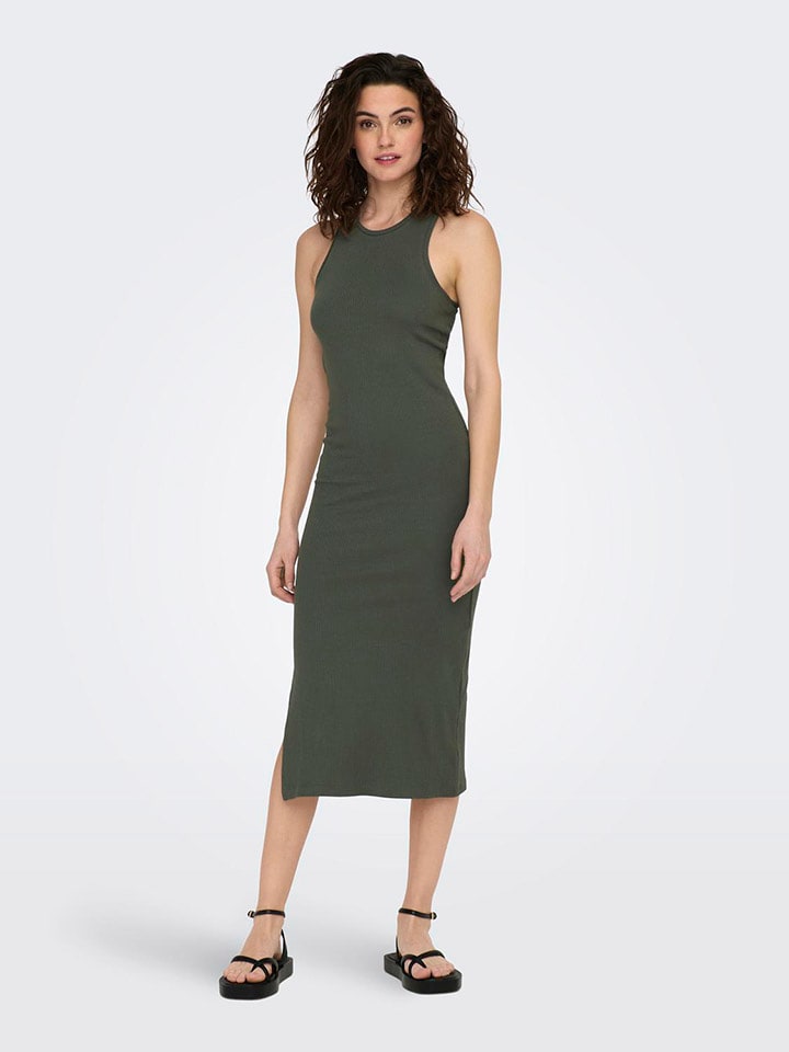 ONLY Kleid in Dunkelgrün günstig kaufen