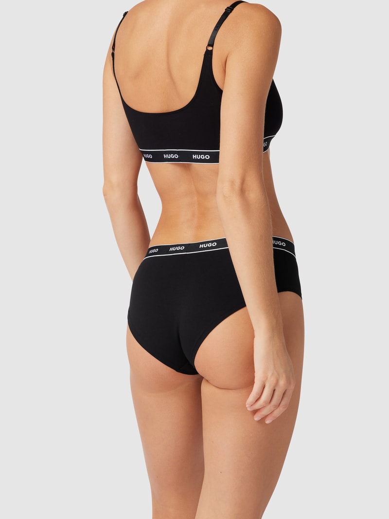 Slip mit Label-Detail Modell 'LASER' in schwarz