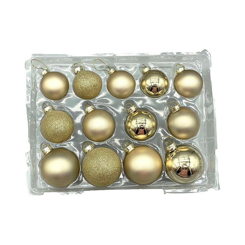 Julekule 26-pk glass, gull