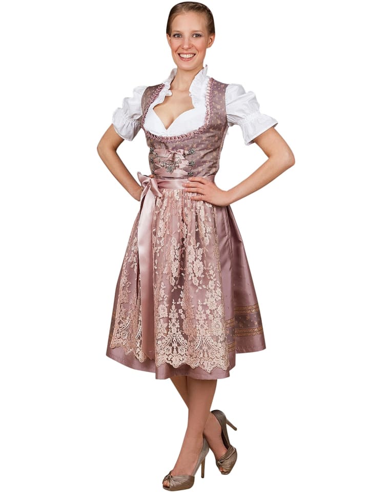 Edelnice Midi Dirndl 2-teilig Madeleine in rose günstig kaufen