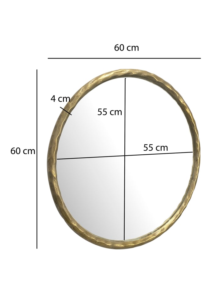 KADIMA DESIGN Wandspiegel 60 cm Metall Design Hängespiegel , Dekospiegel Rund günstig kaufen onesize