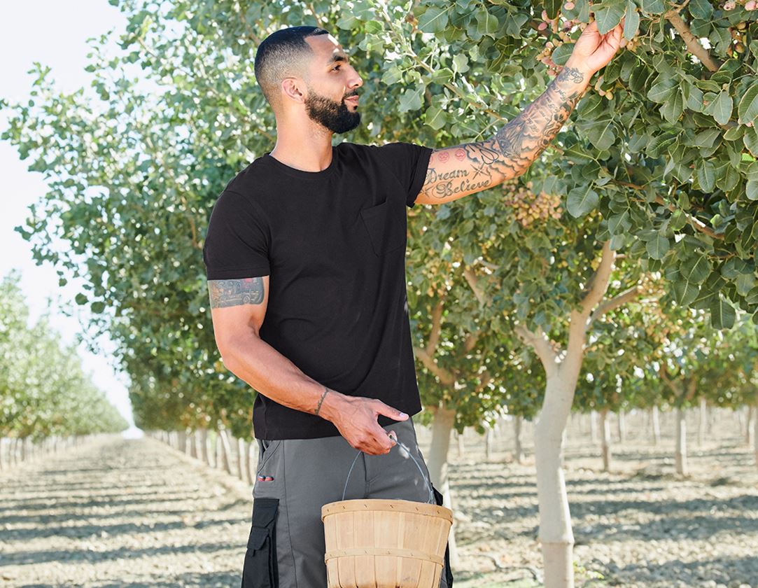 e.s. T-Shirt cotton stretch Pocket