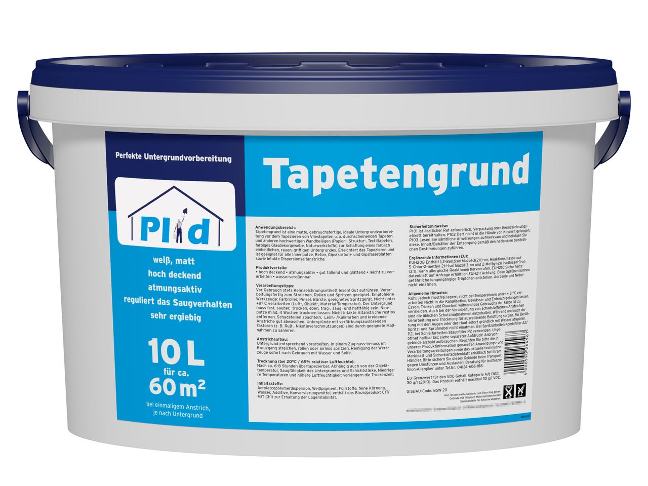 Plid Premium Tapetengrund Tapetengrundierung Grundierung Set Weiß