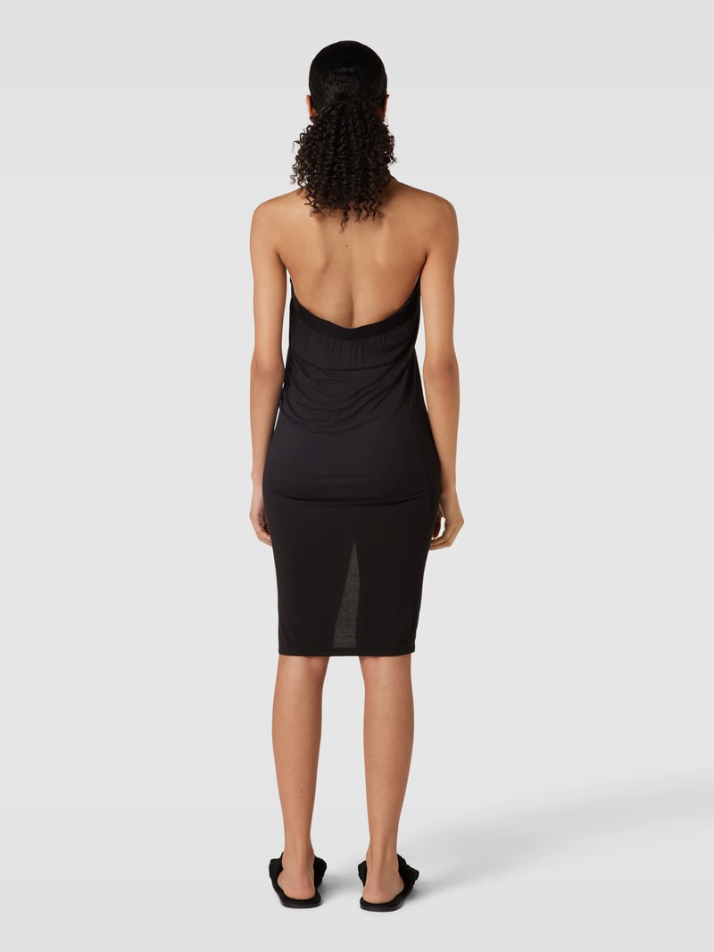 Umstands-Kleid mit V-Ausschnitt in schwarz