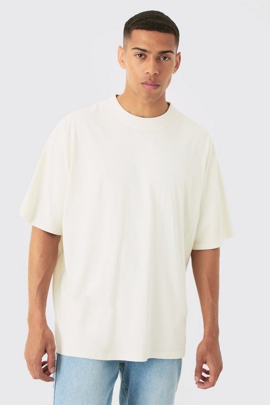 Oversize T-Shirt mit Pour Homme Print