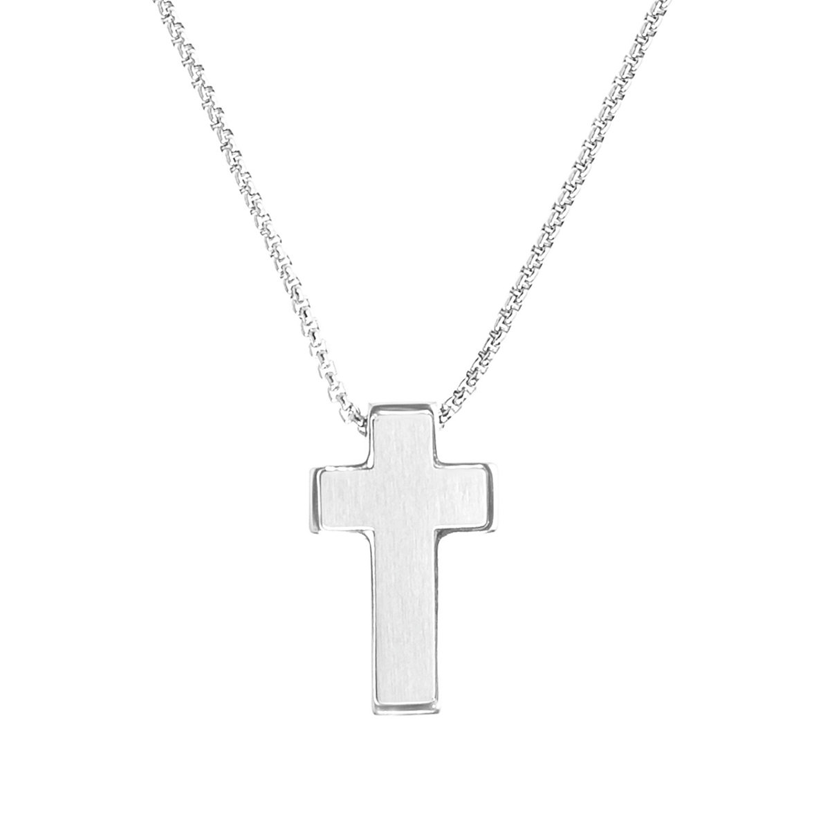 Kette mit Anhänger für Jungs, Edelstahl | Kreuz Halsketten für Jungen