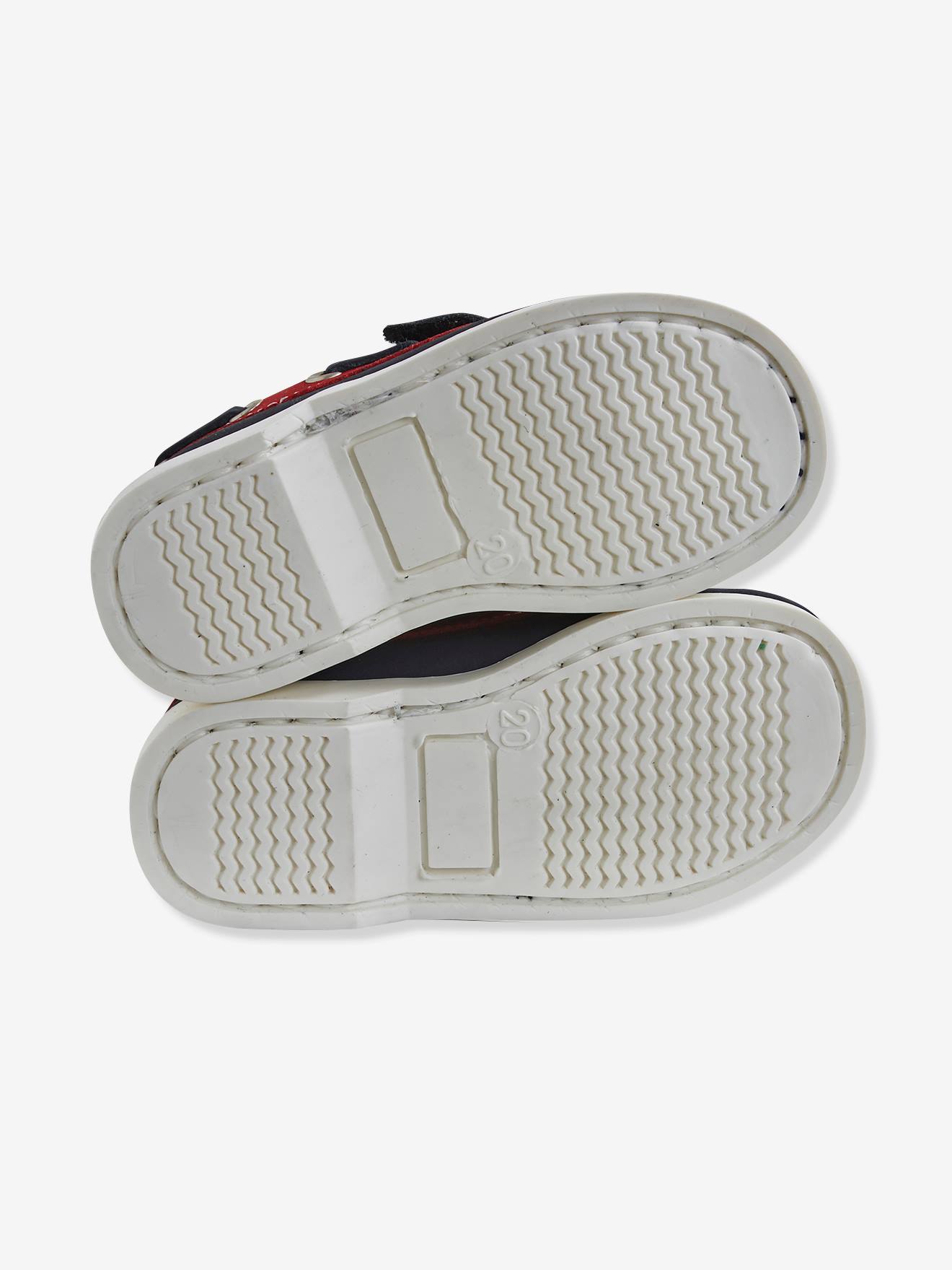 Vertbaudet Baby Bootsschuhe, Leder - marine/rot