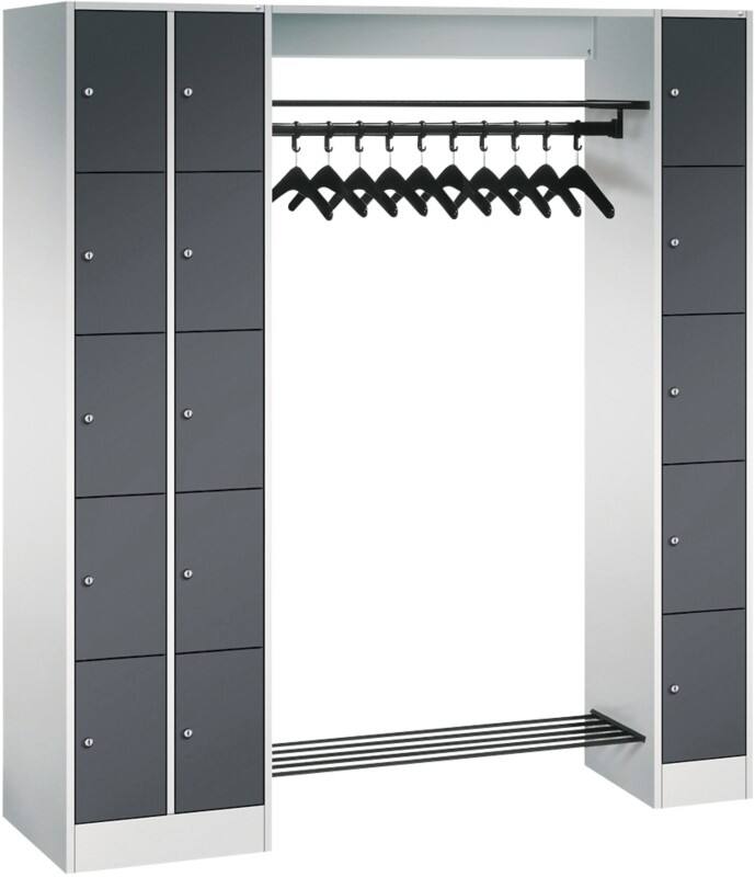 C P Serie 8070 Metall Schließfach 15 Türen Zylinderschloss 2.100 x 480 x 1.950 mm Lichtgrau 80730-00 S10019