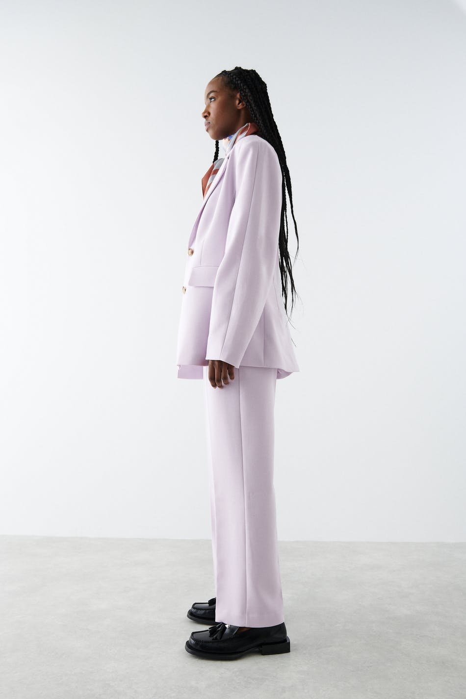 Straight regular trousers