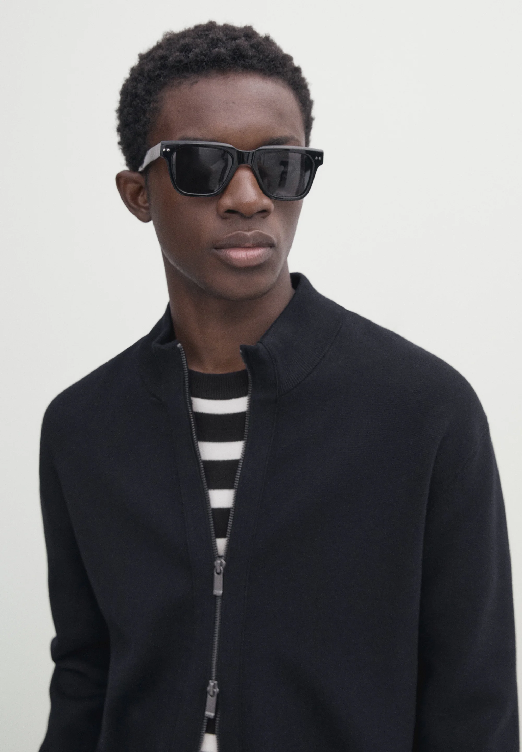 Massimo Dutti MILANO CON CUELLO ALTO Y CREMALLERA - Cárdigan