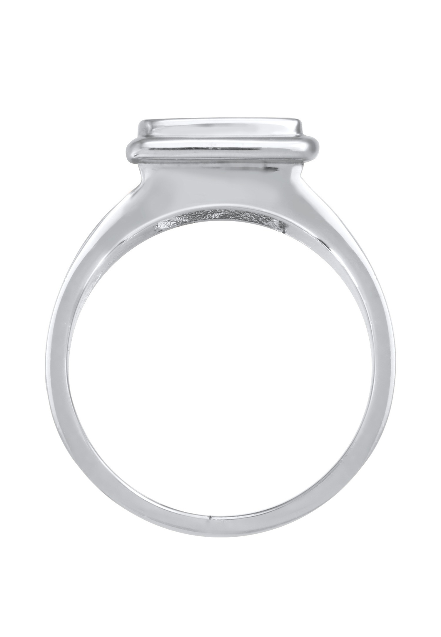 Anello da uomo KUZZOI quadrato blu con sigillo e smalto in argento sterling 925 placcato oro.