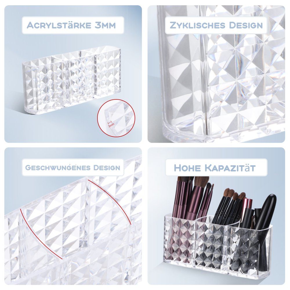 JOYOLEDER Kosmetikkoffer Make-Up Organizer Make Up Organizer mit 3 Fächern