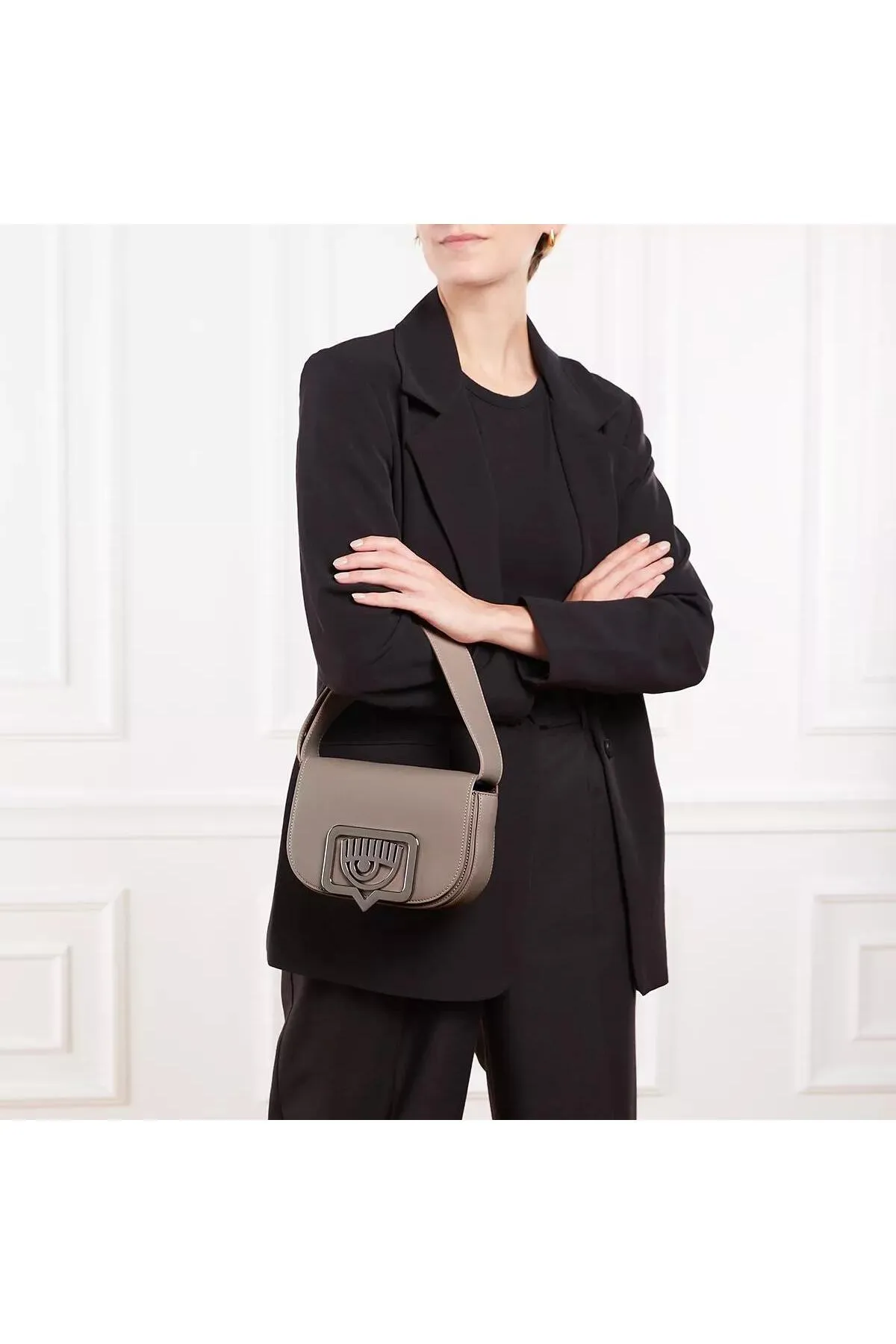 CHIARA FERRAGNI  Serie B - Eyelike Buckle, Sketch 09 Taschen Deep Taupe