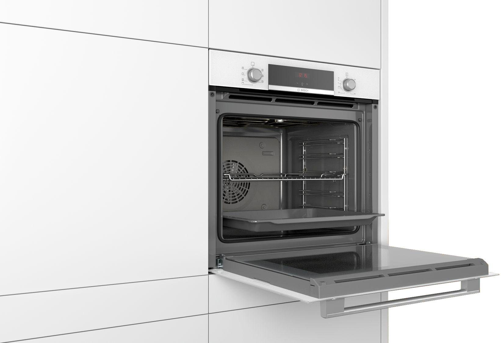 BOSCH Einbaubackofen 4 HBA533BW1, mit Teleskopauszug nachrüstbar, ecoClean Direct