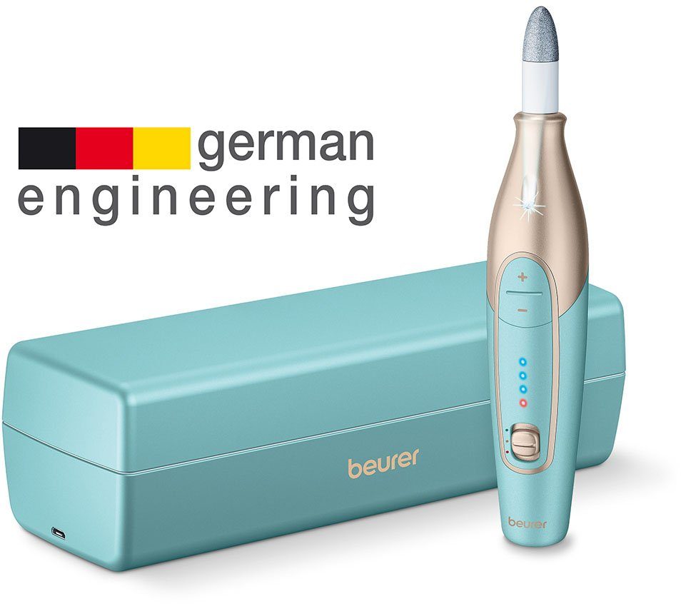 BEURER Maniküre-Pediküre-Set MP 84, wiederaufladbar, inkl. 10 Aufsätze, mit LED-Licht