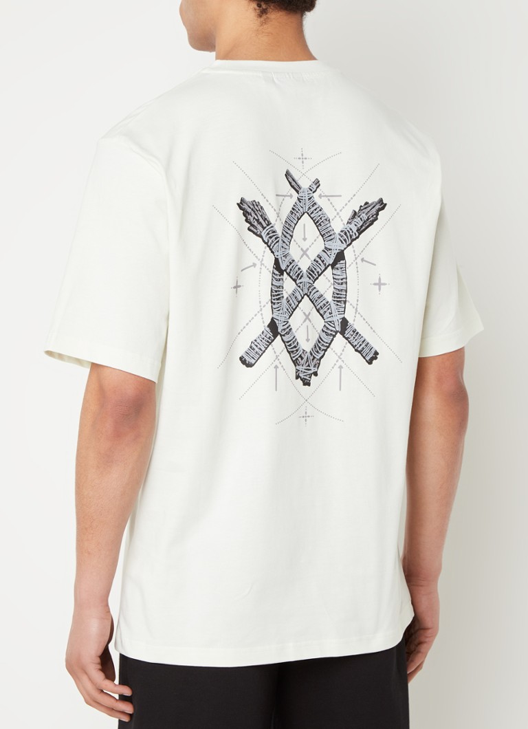 Tricou Daily Paper Rudo cu logo și imprimeu pe spate