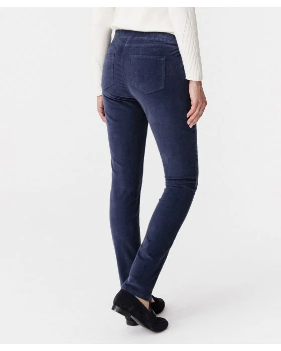 Pantalon velours à ceinture élastiquée