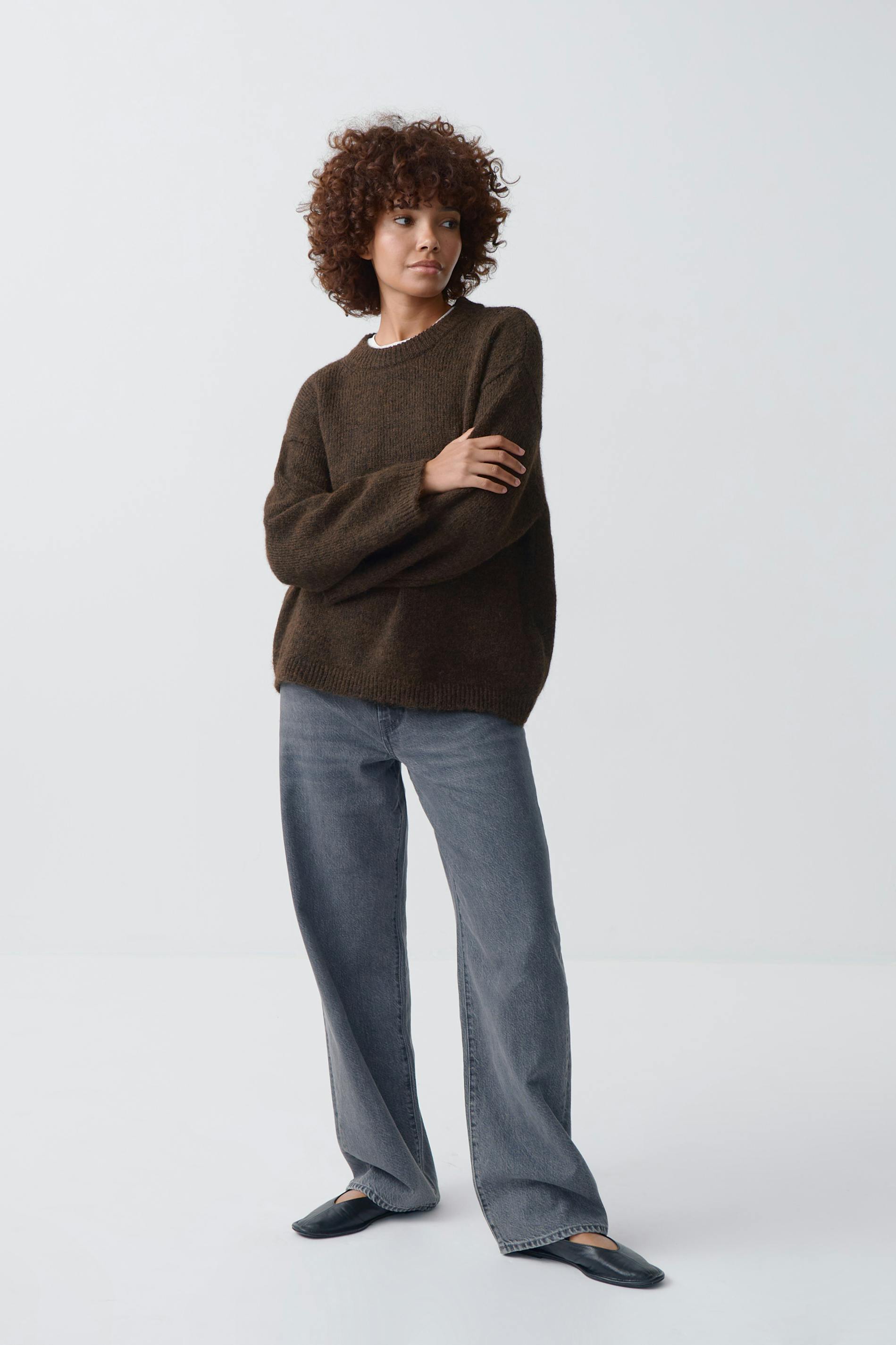 Boxy knitted sweater