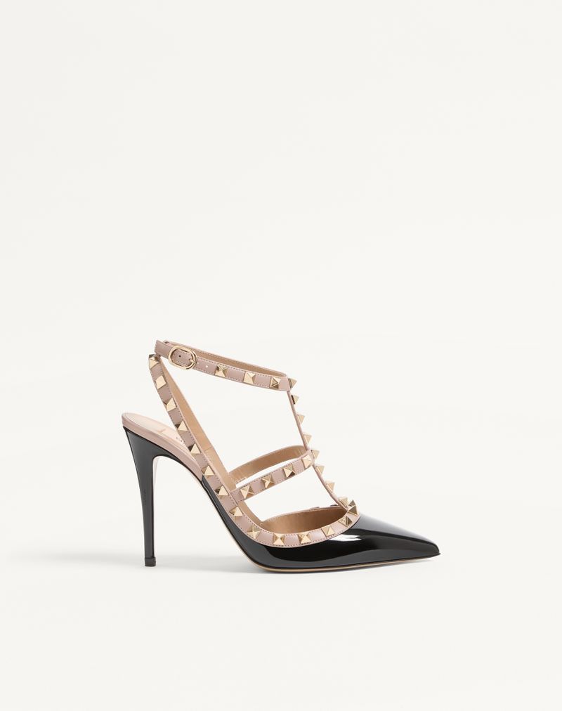 Rockstud patent pumps med 100 mm stropper