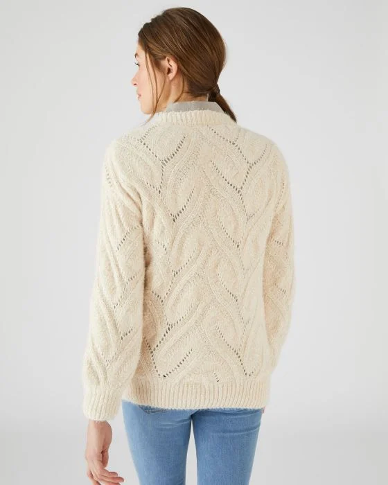 Pull maille poilue