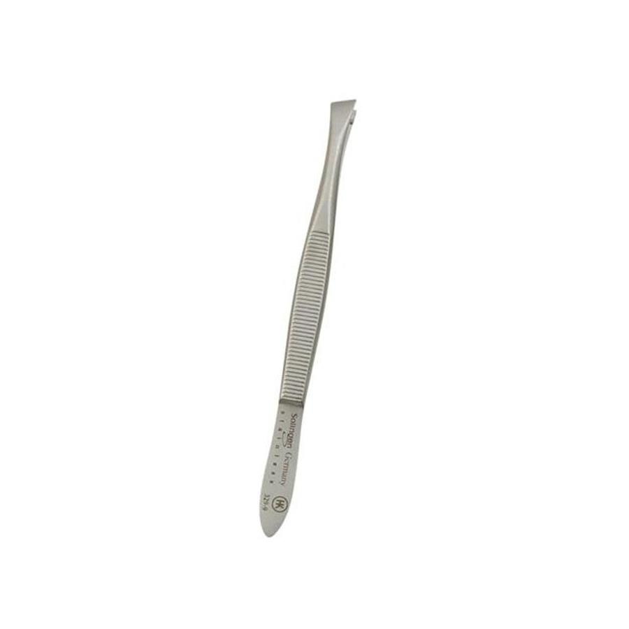 Pinzette, schräg, 9 cm