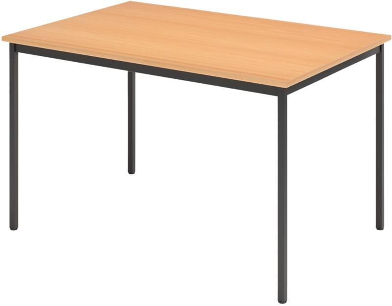 Hammerbacher Vierfußtisch Buche/Schwarz 120 x 72 x 80 cm