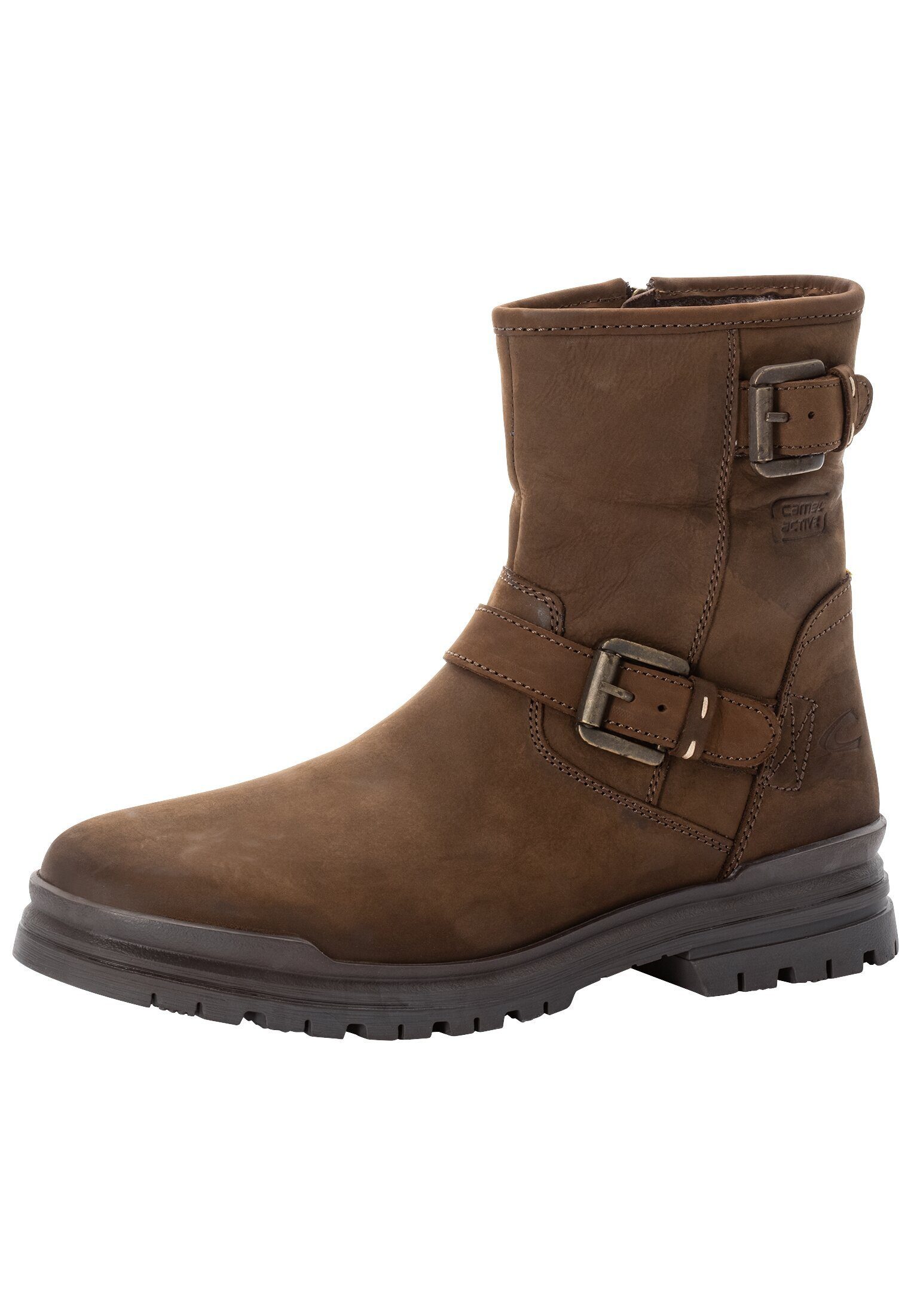 camel active aus echtem Rindsleder Schnürstiefelette