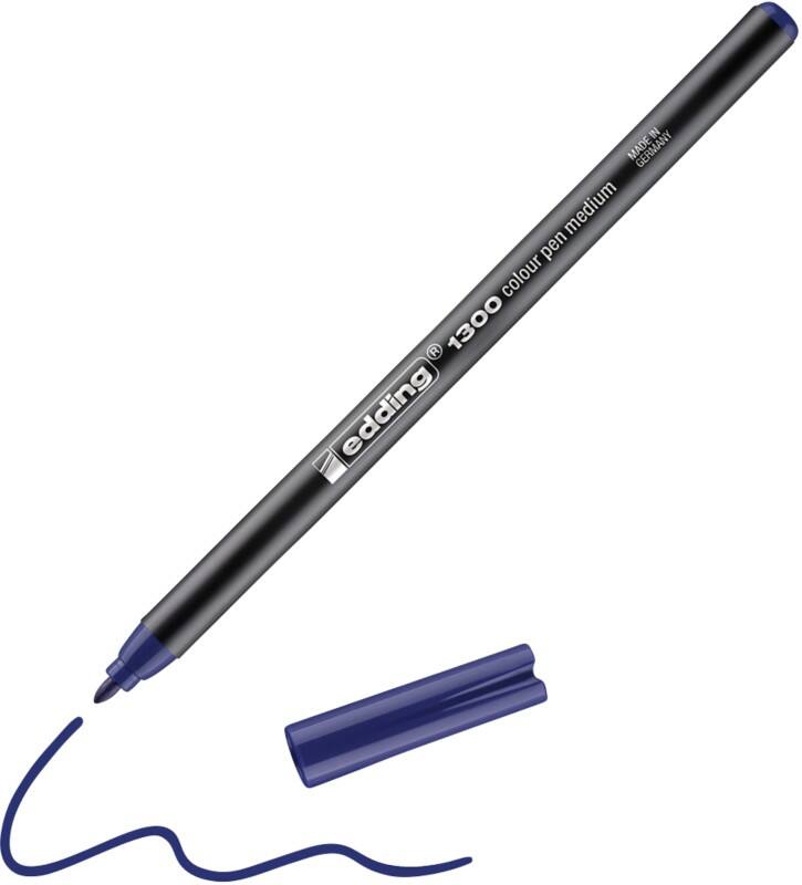edding Filzstift 3 mm Mittel Blau 1300 10 Stück