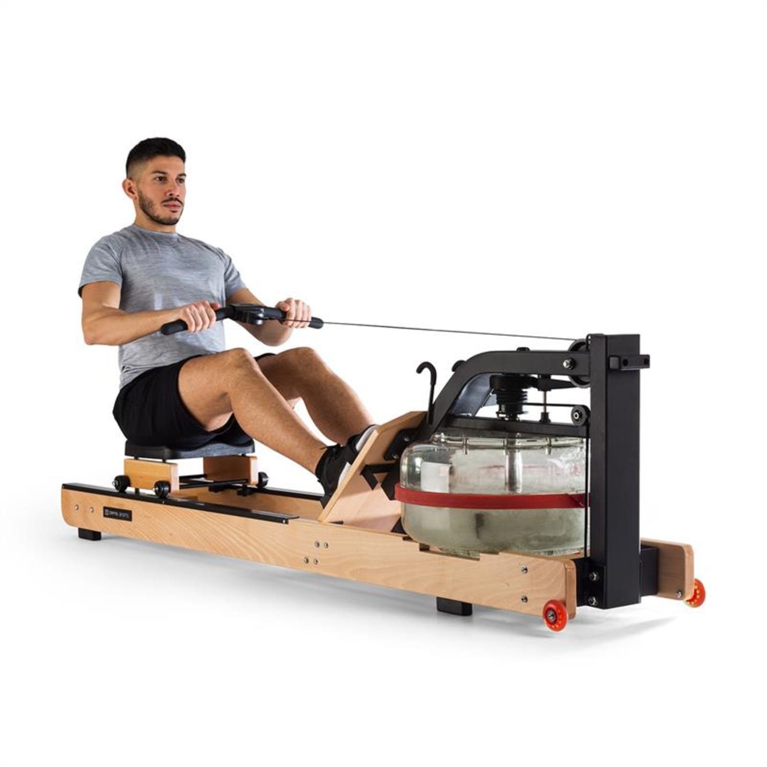 Capital Sports Rudermaschine Stoksman 2.0 Wasserrudergerät 120cm LCD-Display Buche hell