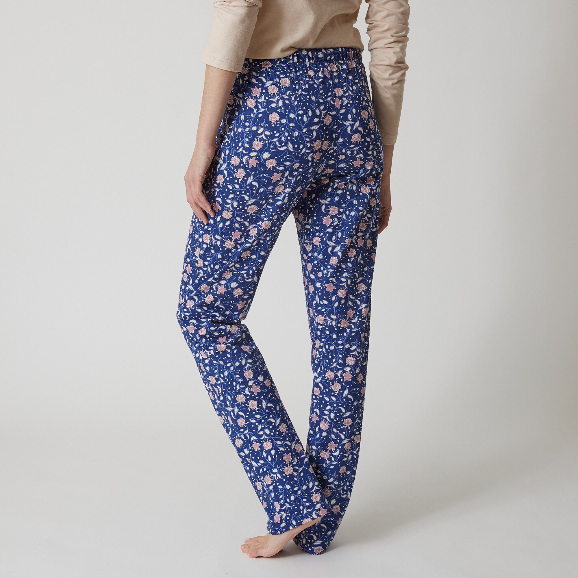 Pantalon pyjama coton imprimé floral