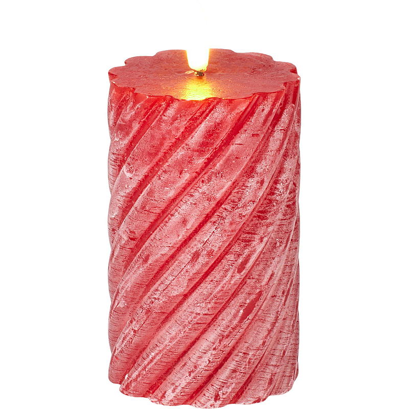 Vie Selected Kubbelys 12 cm ø 7,6 cm LED timer spiral rød