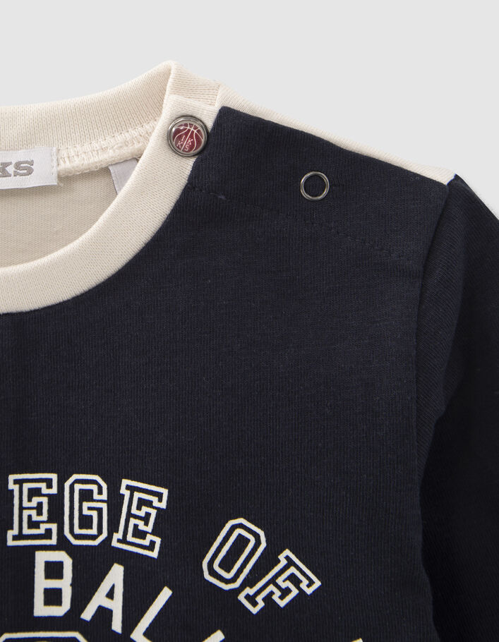 T-shirt marinière bi motifs bébé garçon