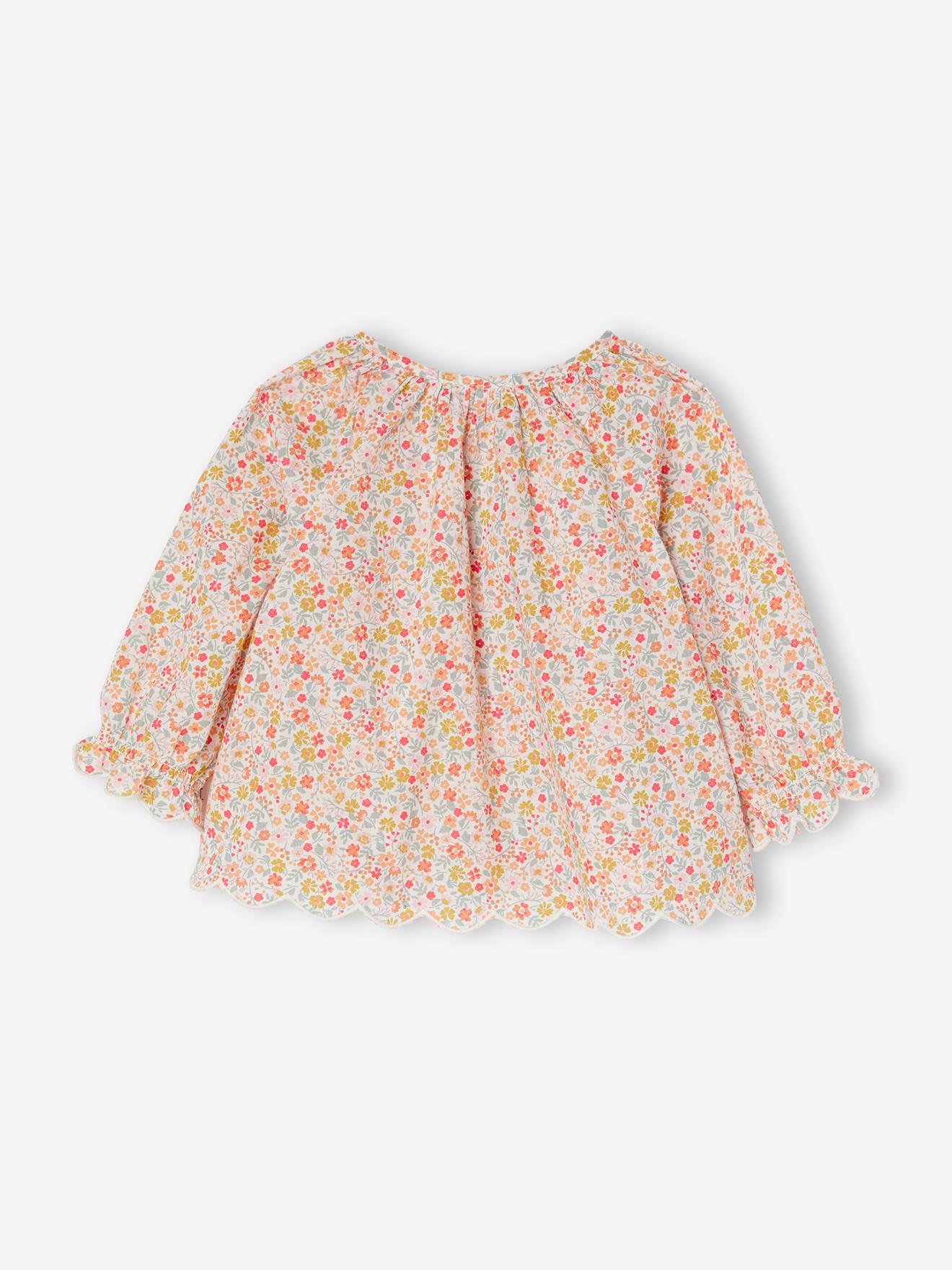 Blouse imprimée bébé écru