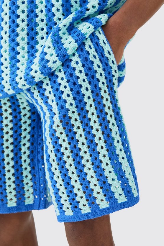 Lockere gestreifte Shorts