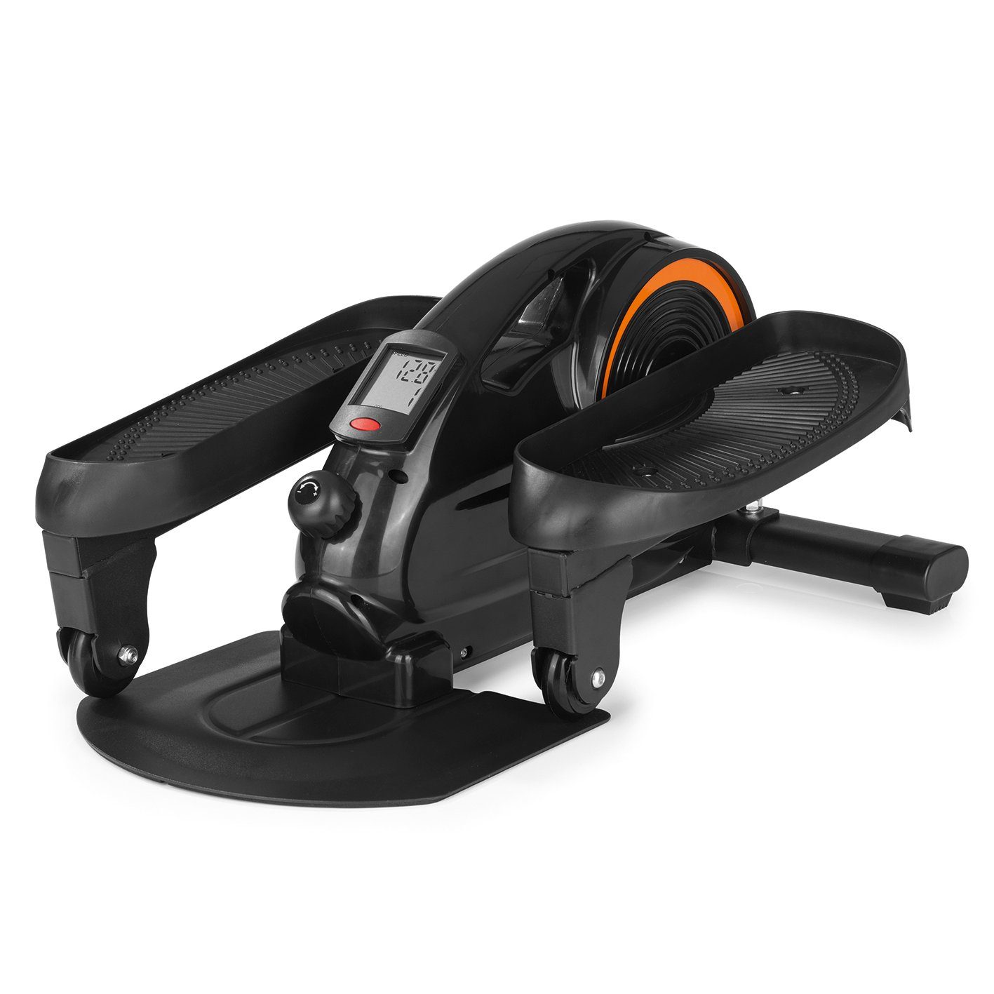 MAXXMEE Ellipsentrainer Beintrainer - Crosstrainer im sitzen, Sport am Schreibtisch, Fit im Büro, 8 Trainingsstufen in schwarz