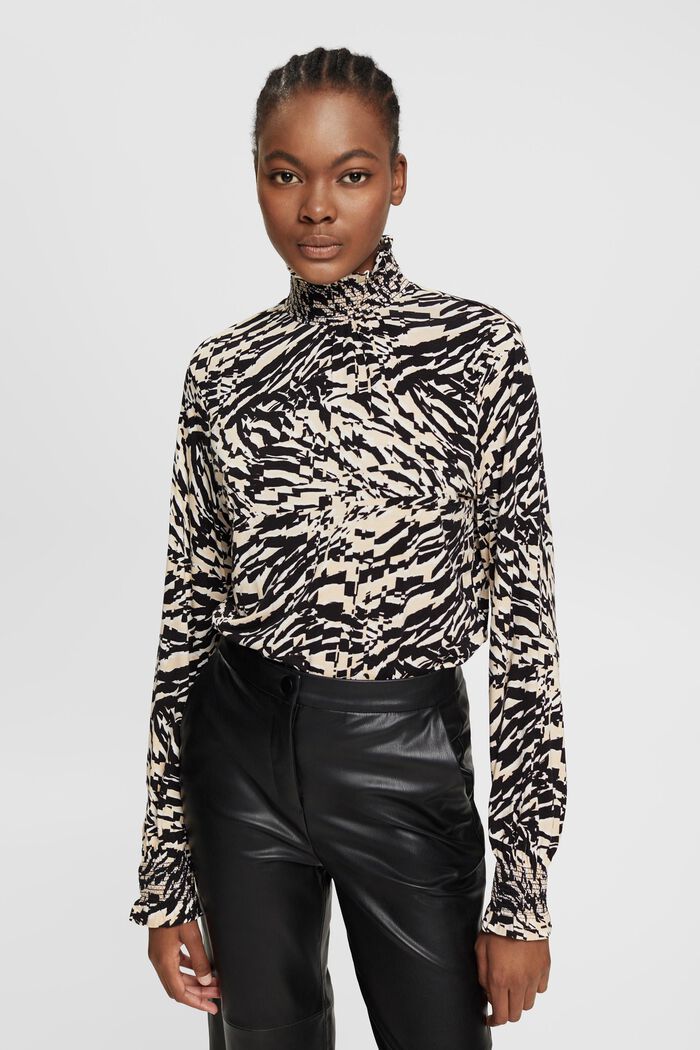 Longsleeve mit Print, LENZING™ ECOVERO™
