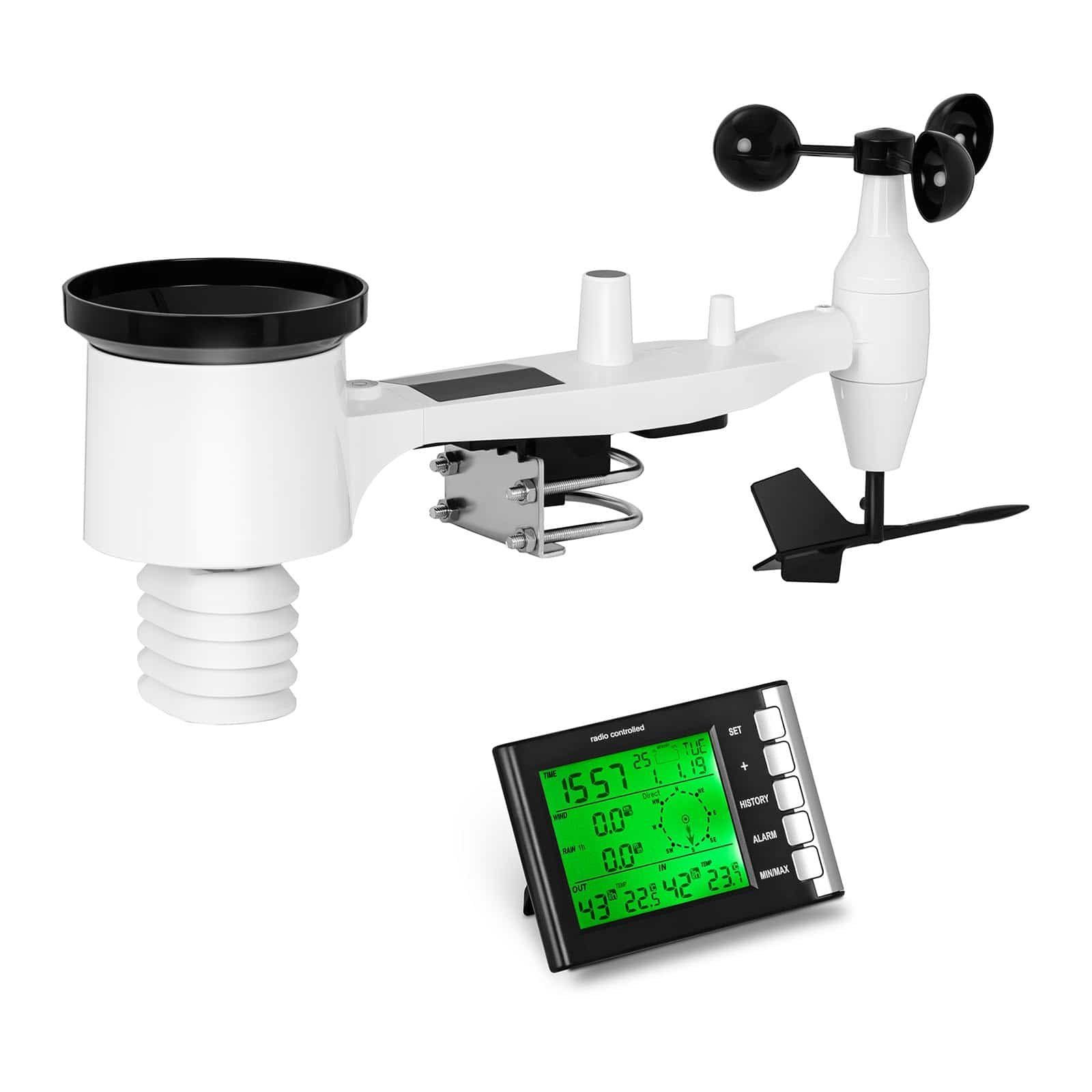 Steinberg Systems Profi Funk Wetterstation Funkwetterstation Regenmesser Solar LCD Wetterstation