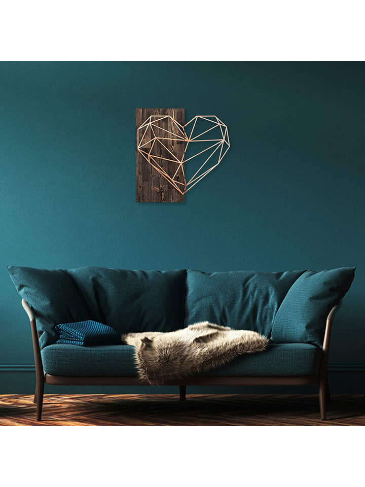 wall addiction Wanddekoration in Braun/ Gold günstig kaufen 58x58 cm