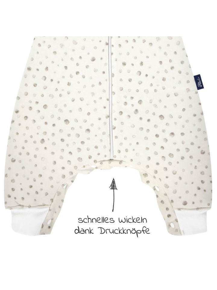 Alvi Sleep-Overall - Aqua Dot - in weiss,beige günstig kaufen