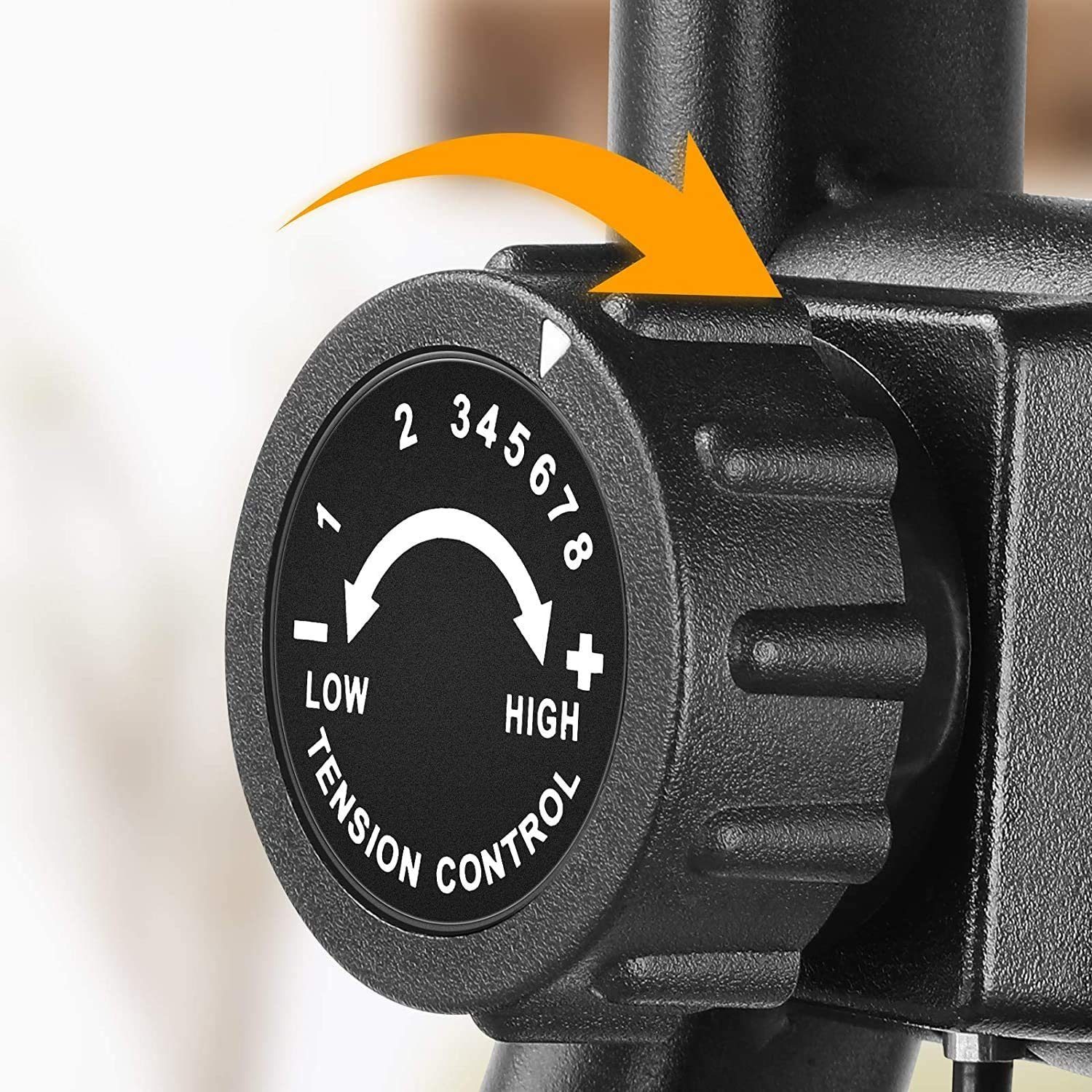 MVPower Heimtrainer X Bike, Heimtrainer Fahrrad Klappbar (mit 6kg Schwungrad), 8 Widerstandsstufen, LCD-Bildschirm, Transporträdern