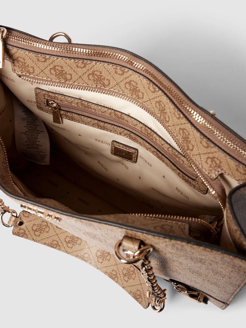 Tote Bag mit Label-Print Modell 'DIDI' in sand