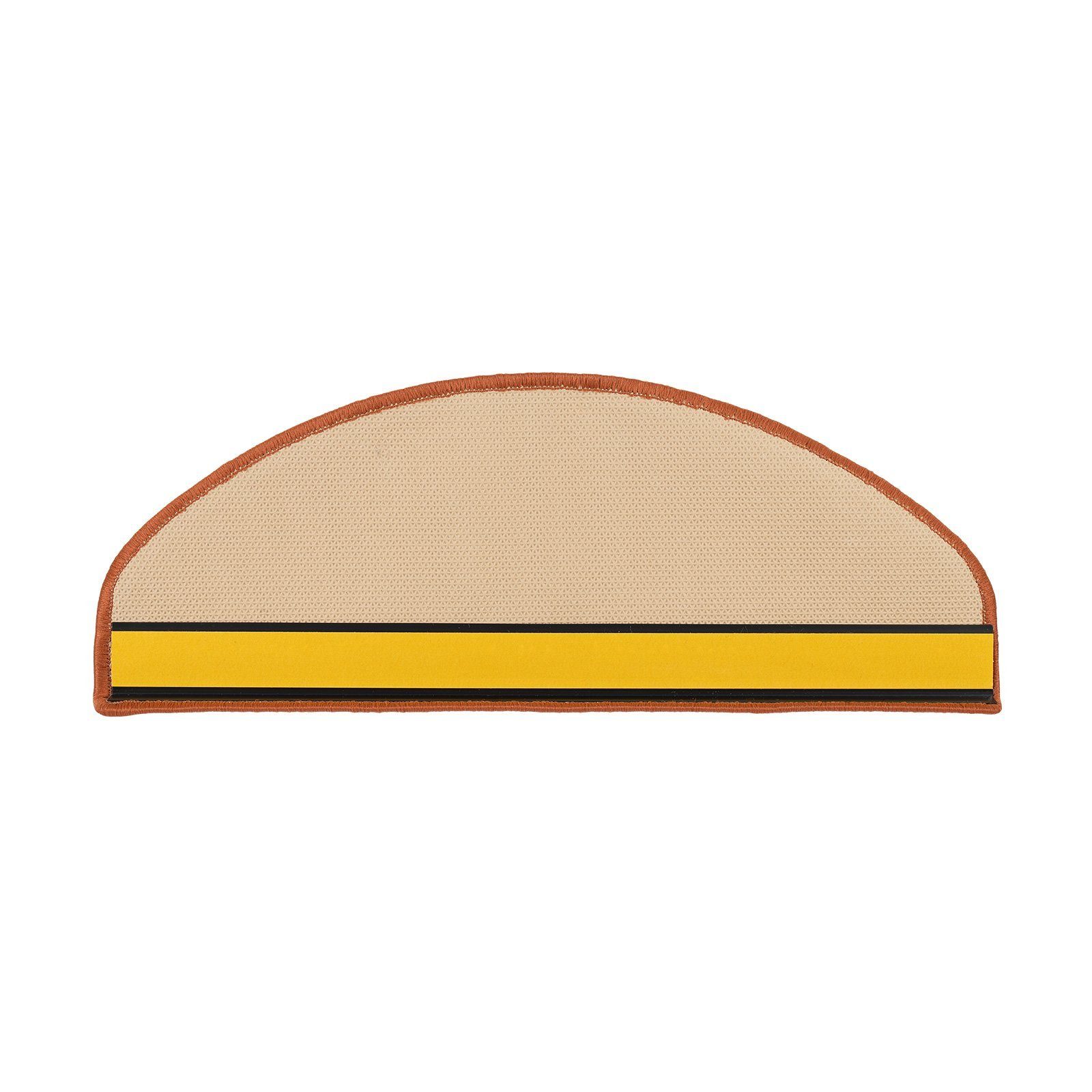Stufenmatte Langeoog, Treppenschutz, viele Farben & Größen, Karat, Halbrund, Höhe: 5 mm, 100% Polyamid