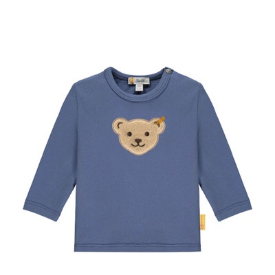 T-Shirt langarm, mittelblau für Jungs