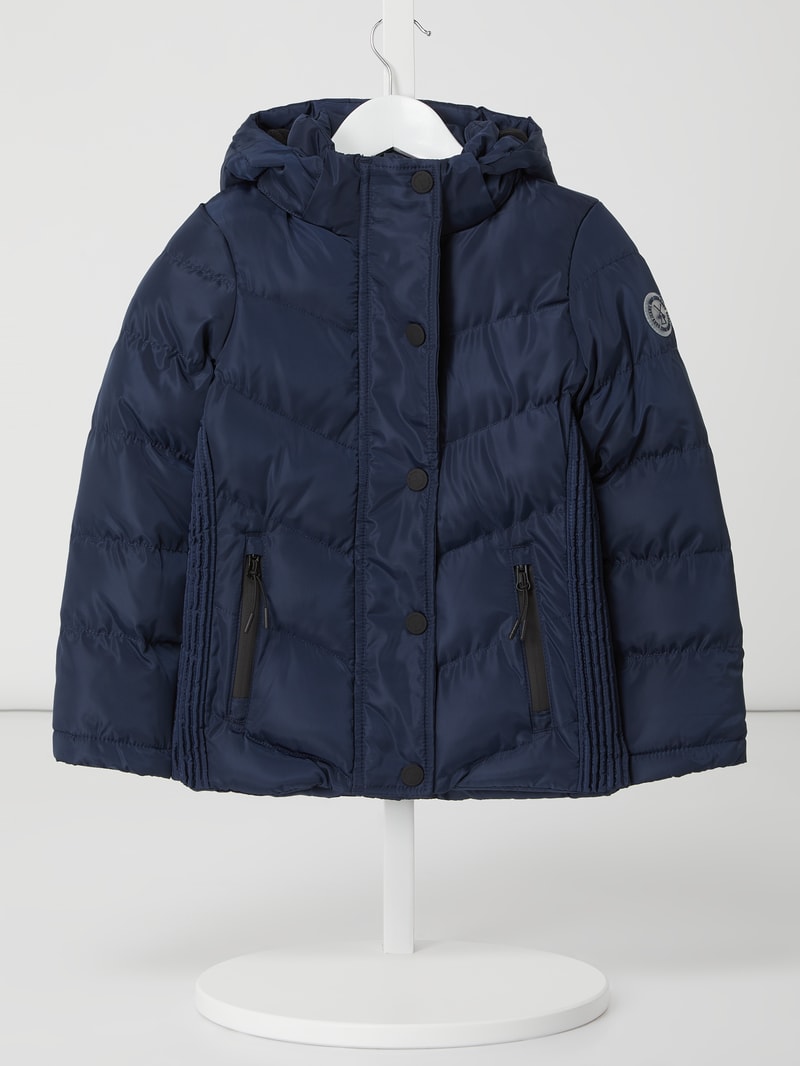 Steppjacke mit Kapuze Modell 'Lurdes' - wasserabweisend in marineblau