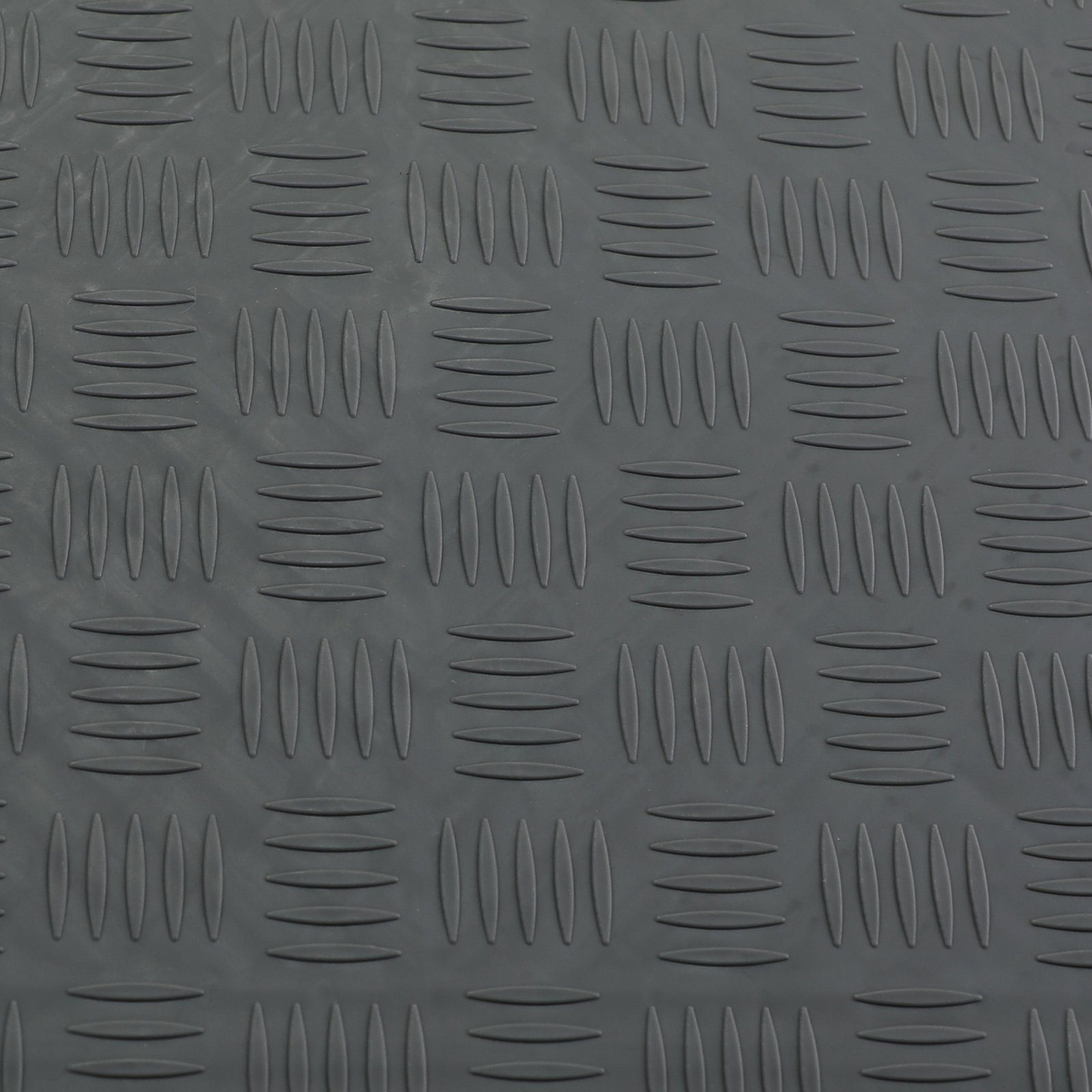 RAMROXX Bodenfliese Klickfliesen Riffelblech Look Boden für Messe Floor Garage Grau 40x40, grau