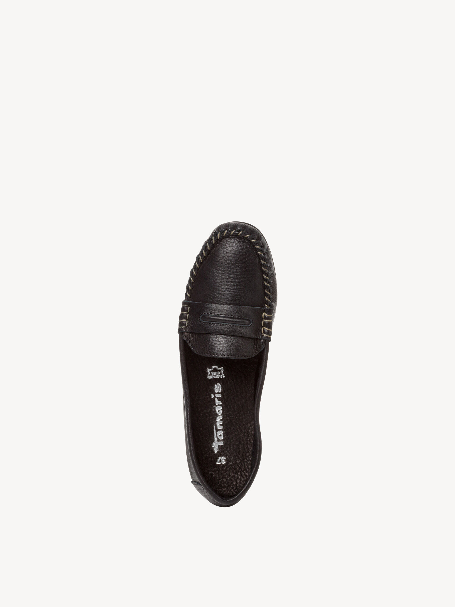 Mocassin en cuir - noir
