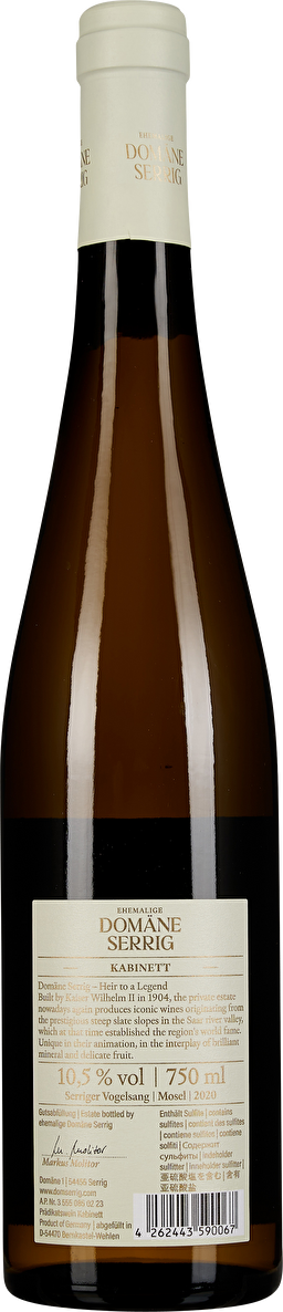 Domäne Serrig – Markus Molitor Riesling Vogelsang Kabinett 2020