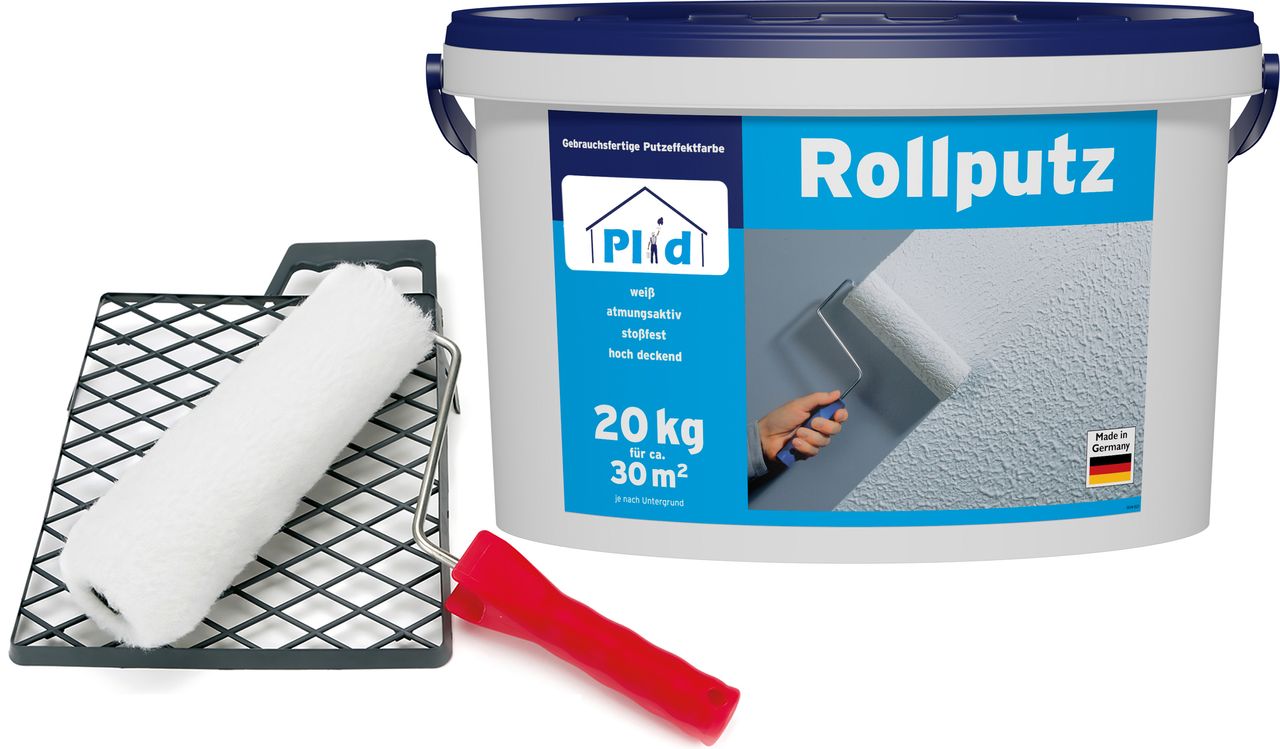 Plid Premium Rollputz Streichputz Dekorputz Strukturfarbe Weiß